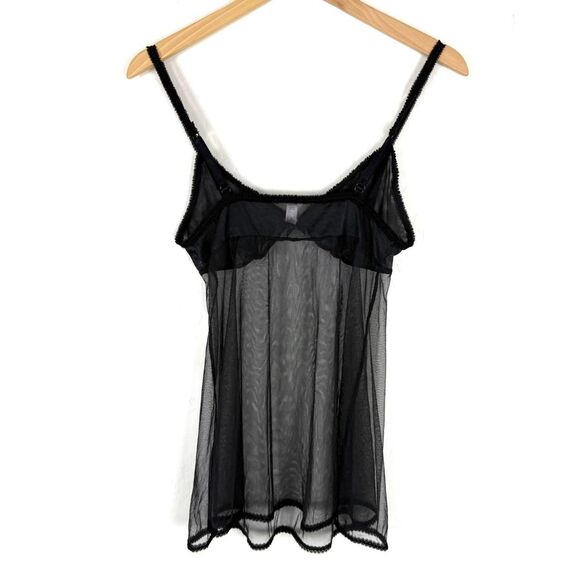 Vintage Y2K 2002 Victoria’s Secret black mesh lingerie mini dress - Picture 7 of 7